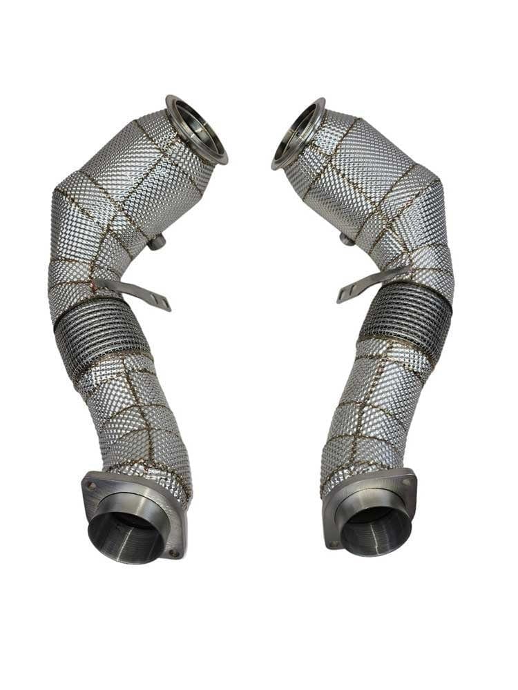 Racing Dynamics Downpipe w/ Cats and Heat Shield for BMW X5 / X6 / 750i / 550i / 650i