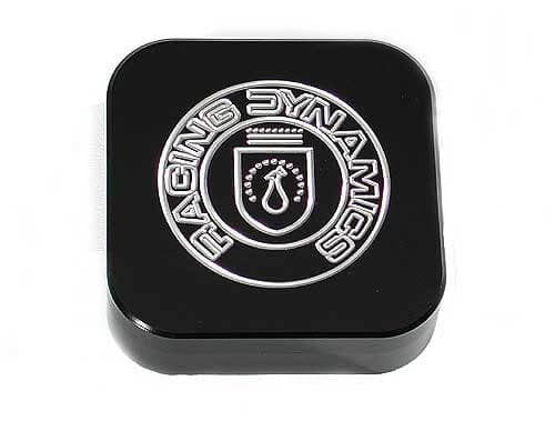 Racing Dynamics Billet Aluminum Oil Cap Cover - BMW, Black W/ Engraved Racing Dynamics Crest - BMW / E6x