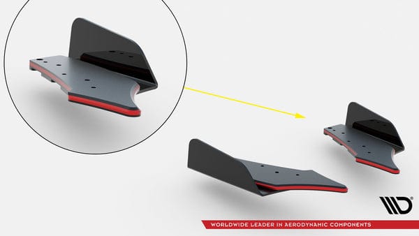 Maxton Design Street Pro Rear Side Splitter & Flaps - Audi / 8Y / RS3