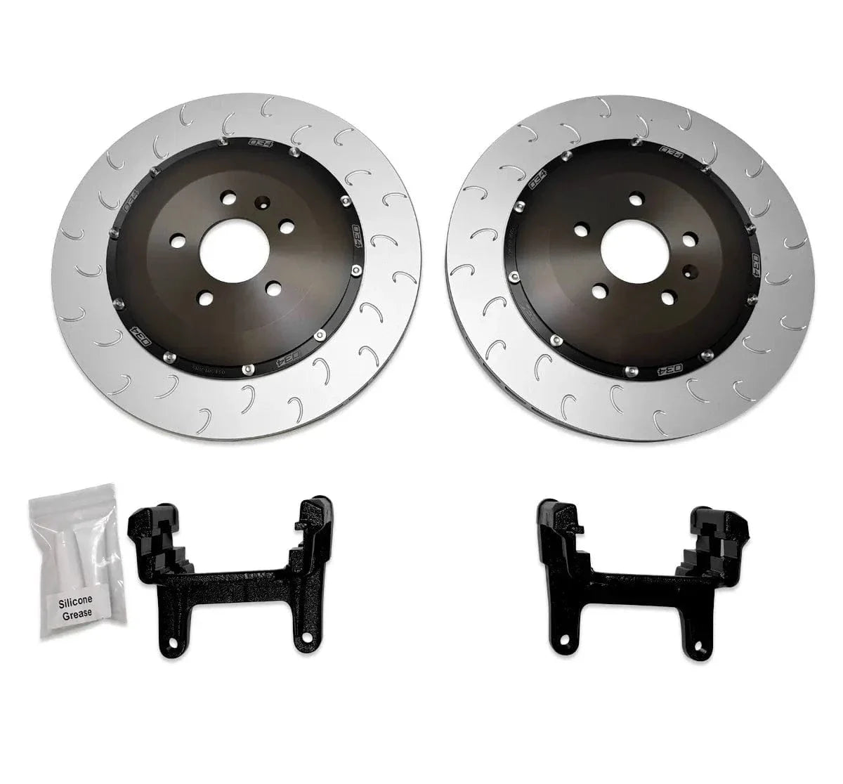 034 Motorsport 2-Piece Floating Rear Brake Rotor 370mm Upgrade for B9/B9.5 Audi A4/S4, A5/S5, Q5/SQ5, & RS4/RS5