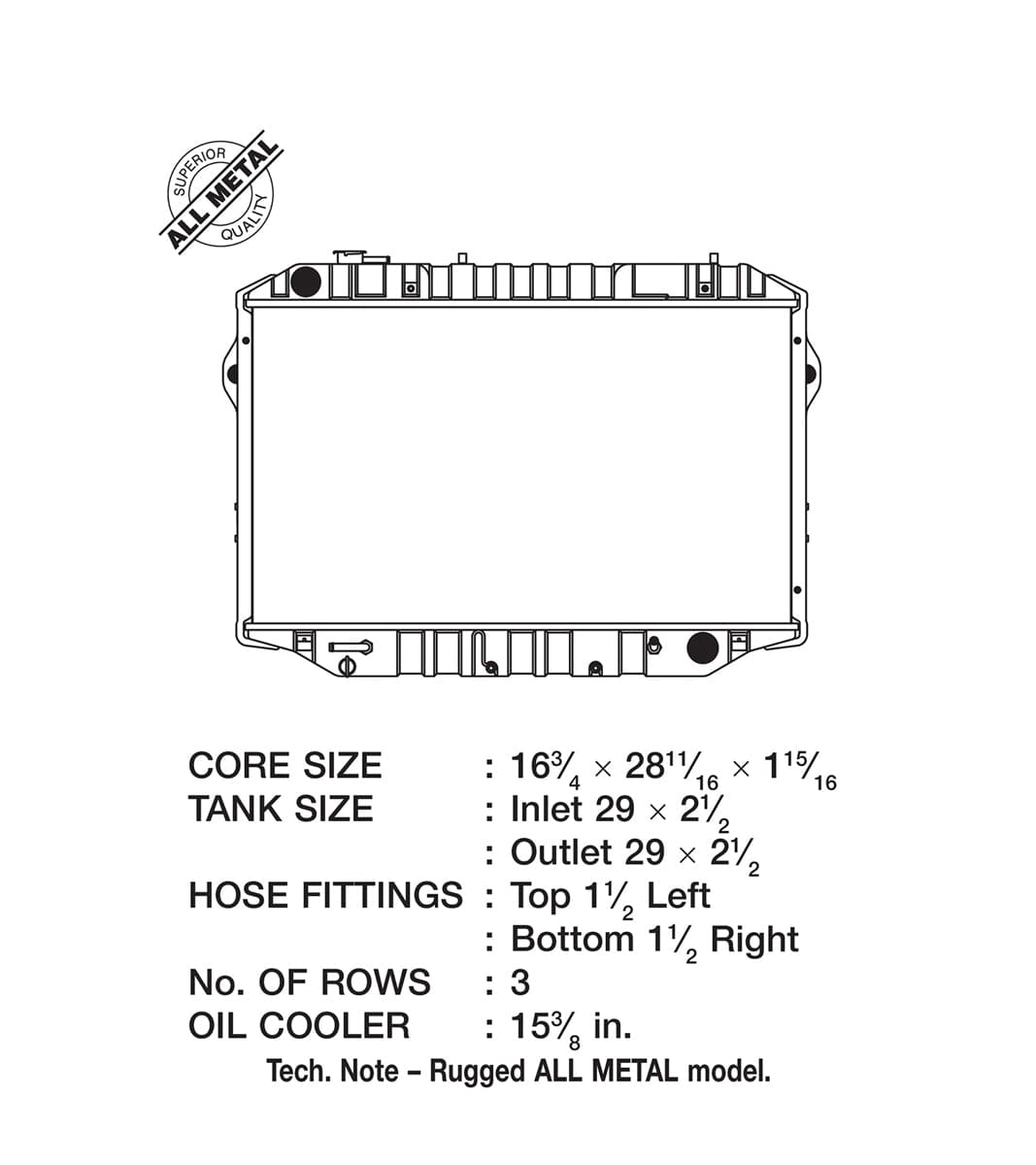 CSF Performance 89-92 4.0L Toyota Landcruiser (AT) (3-Row Copper Core) Heavy-Duty Radiator