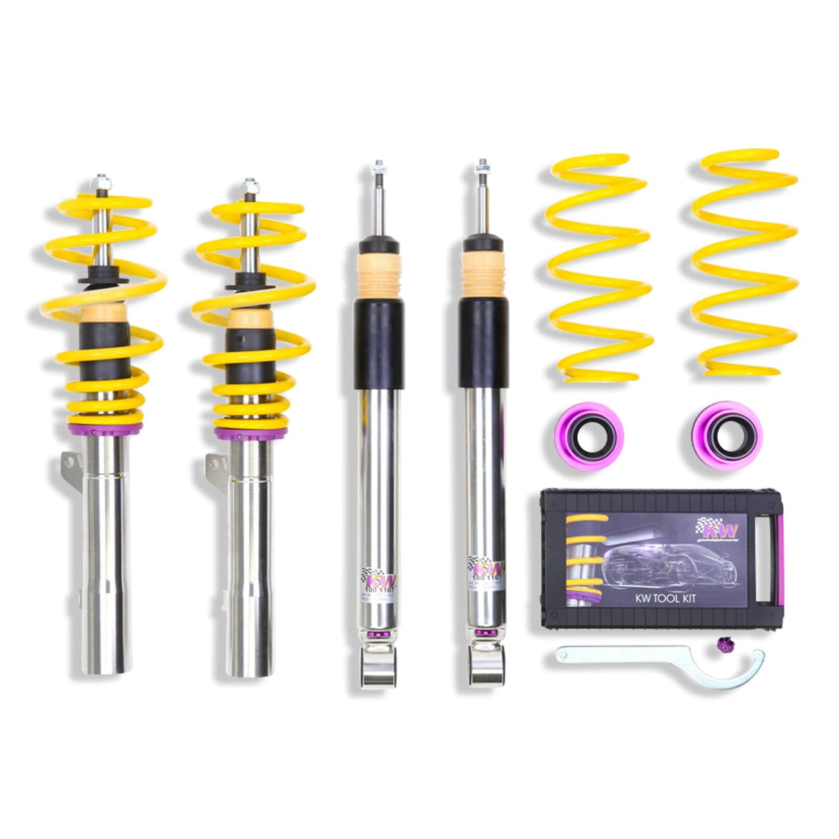 KW V3 Coilover Kit - Audi Golf V GTI + Rabbit; 2WD (A5/1K, 1KP); all engines; incl. DSG