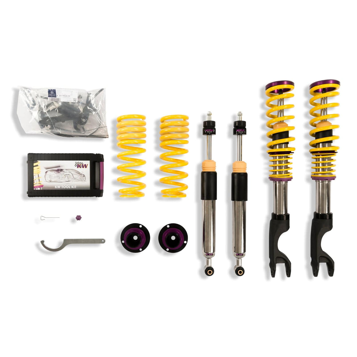 KW V3 Coilover Kit - Mercedes C Class (W205) Sedan, Coupe; 4MATIC (AWD) without EDC