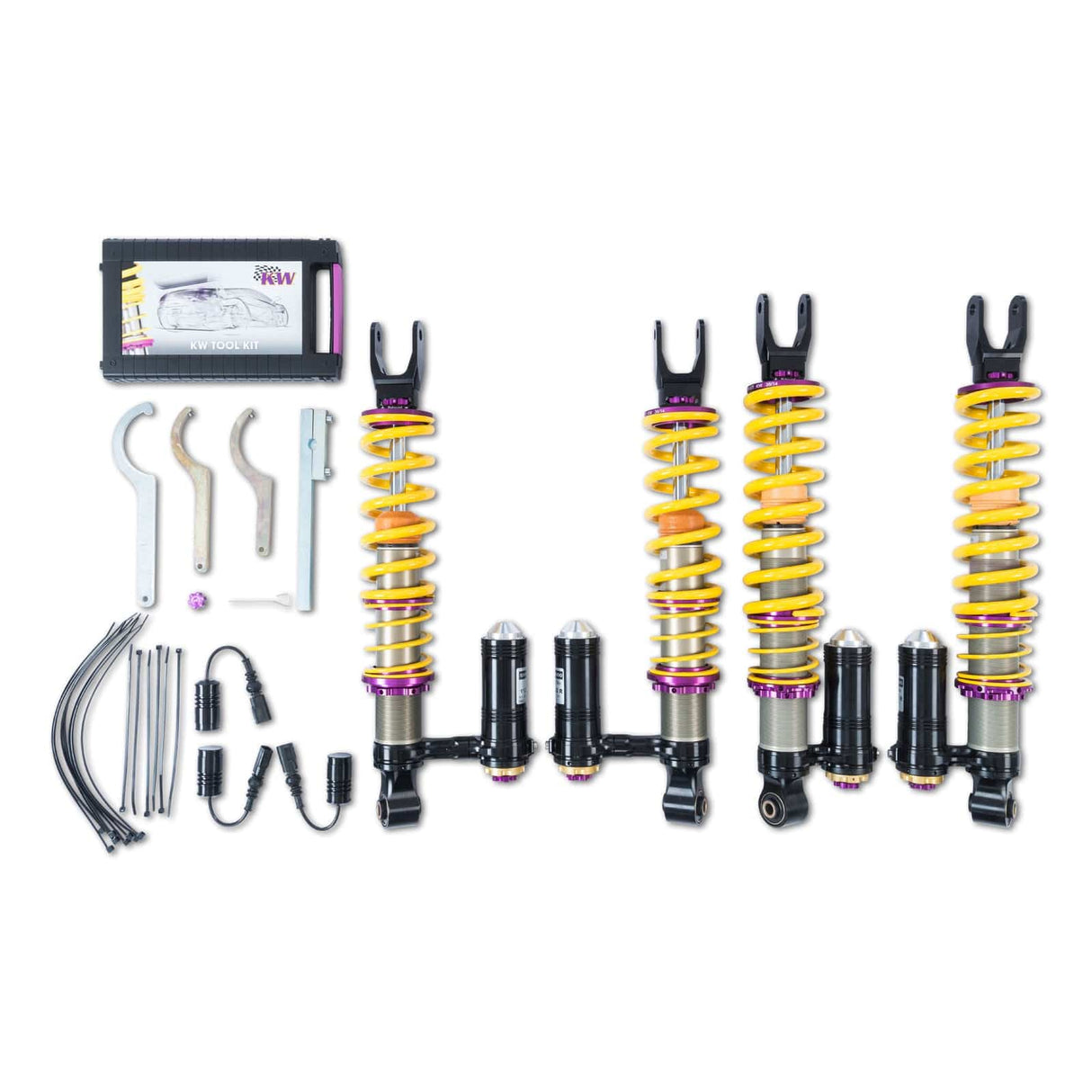 KW Suspensions KW V4 Coilover Kit Bundle - Lamborghini Aventador; with electronic dampers