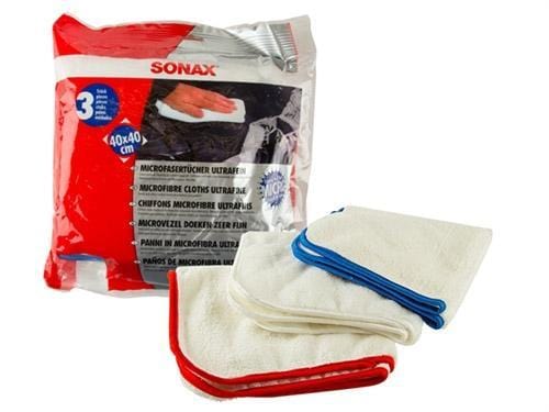 SONAX Ultrafine Microfibre Cloths (3 pack)