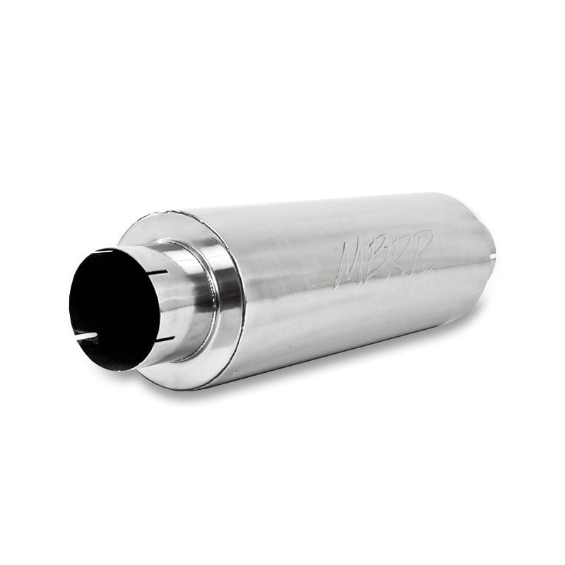 MBRP Universal Quiet Tone Muffler 5in Inlet /Outlet 8in Dia Body 31in Overall (Aluminum)