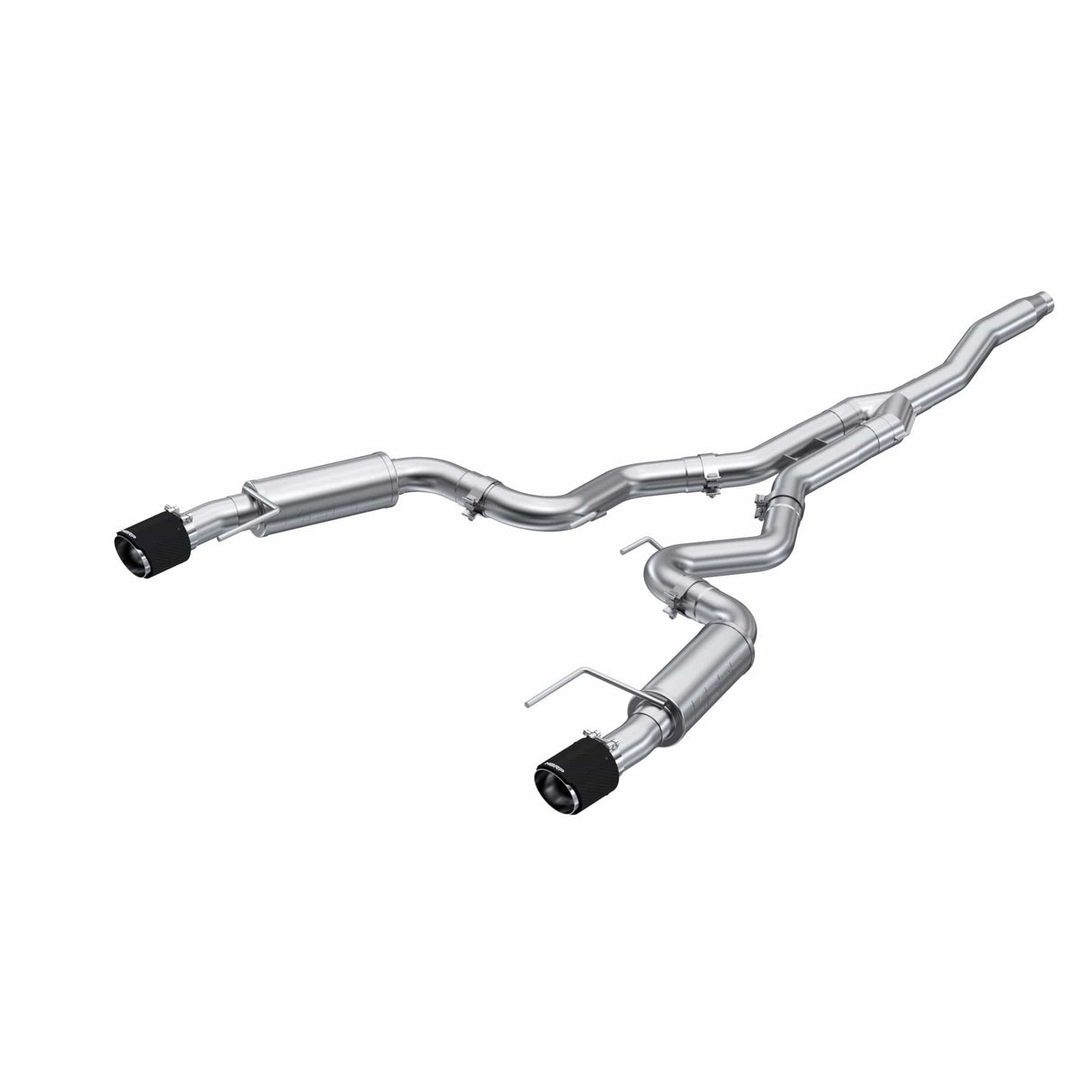 MBRP 19-22 Ford Mustang 2.3 EcoBoost 3in Cat-Back Dual Split Rear w/4.5in Carbon Fiber Tips (Race)