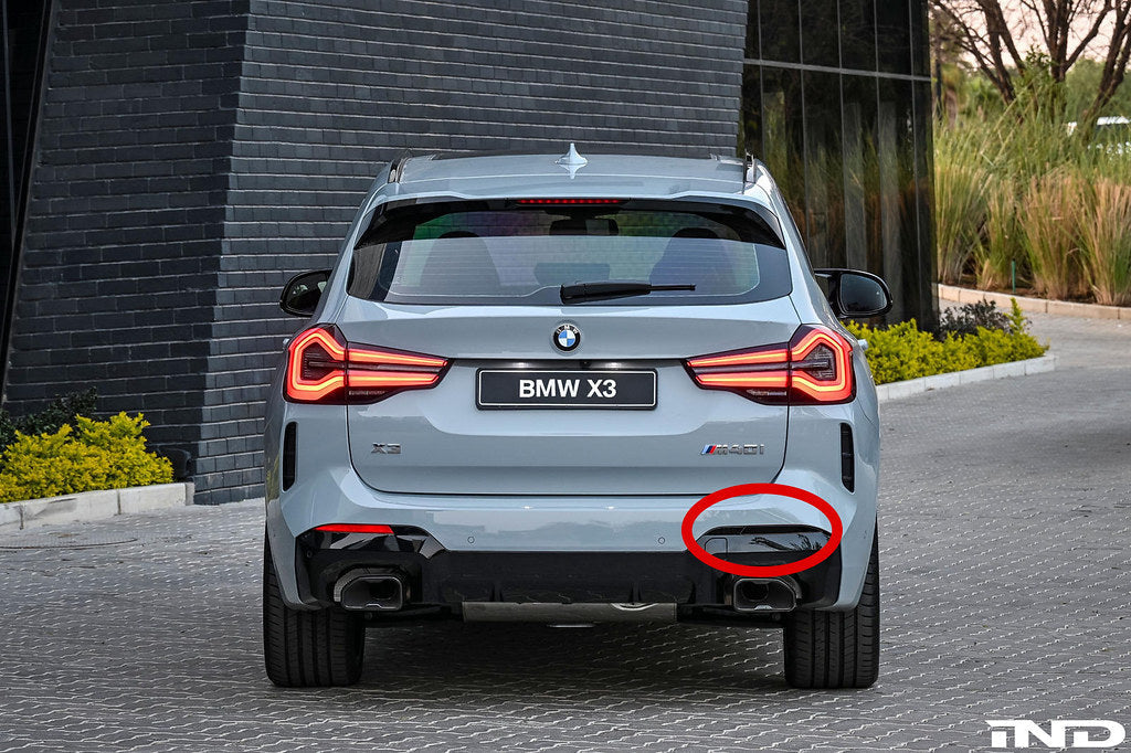 IND Painted Rear Reflector Set (Gloss Black) - BMW G01 X3 LCI M-Sport