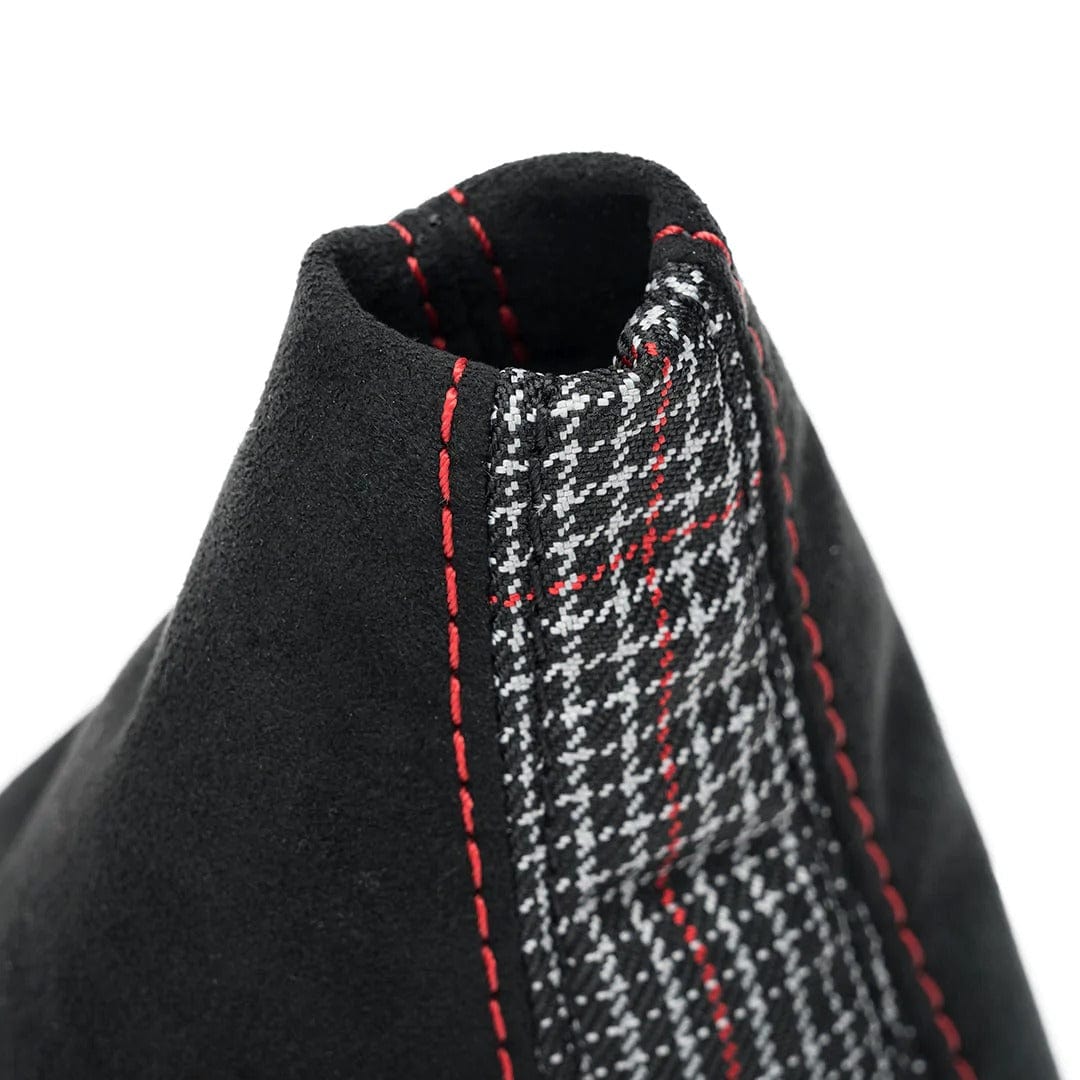 BFI MK8 GTI Manual Shift Boot - Tartain Fabric Inlay - Alcantara