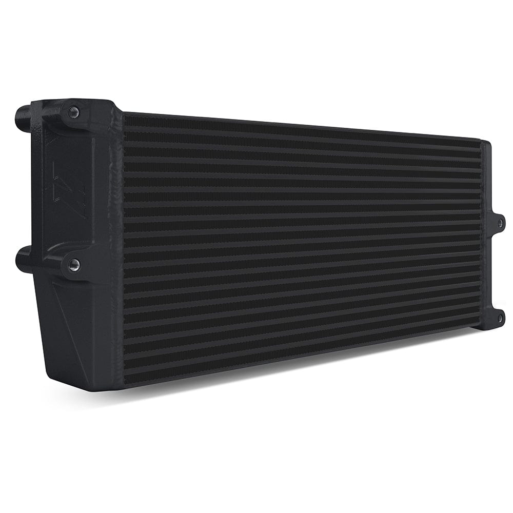 Mishimoto Universal Heavy-Duty Bar-and-Plate Oil Cooler, 17in Core, Opposite-Side Outlets, Black
