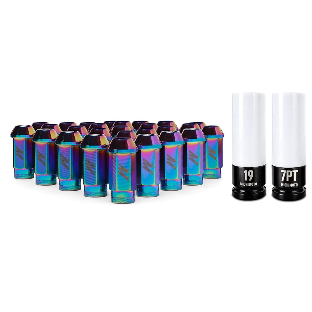 Mishimoto Aluminum Locking Lug Nuts, M12 X 1.5, Ford Bronco 2021+, Neo Chrome