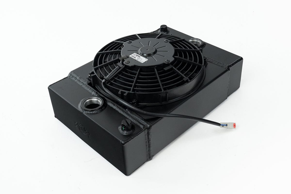 CSF Performance The KING Cooler - Ultimate Drag Race Radiator w/ SPAL Fan & Mounting Kit - Black