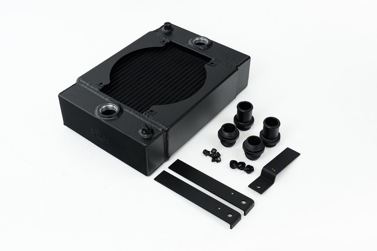 CSF Performance The KING Cooler - Ultimate Drag Race Radiator w/ SPAL Fan & Mounting Kit - Black