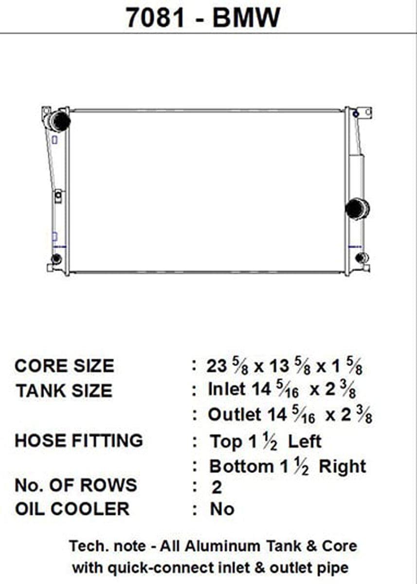 CSF Performance BMW F2X 1/2-Series / F3X 3/4-Series (AT) High-Performance All-Aluminum Radiator
