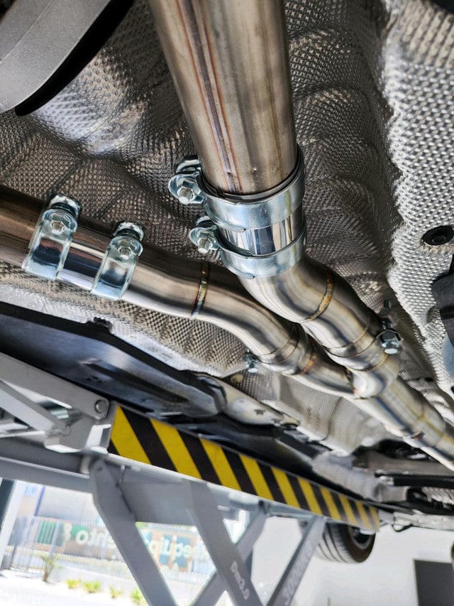 MAD US G8x M3 M4 S58 Resonated Single Midpipe (Brace Included)