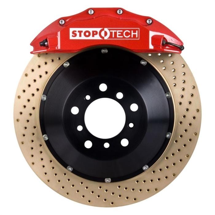 STOPTECH BIG BRAKE KIT - RED - ST-60 - 355X35MM - FRONT - CROSS DRILLED - ZINC PLATED