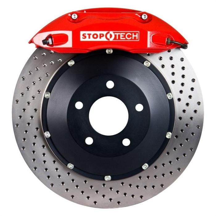 STOPTECH BIG BRAKE KIT - RED - ST-40 - 332X32MM - REAR - CROSS DRILLED