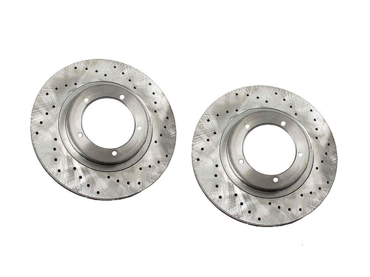 Cross Drilled Front Rotor Set (298x28mm) - Porsche / 944