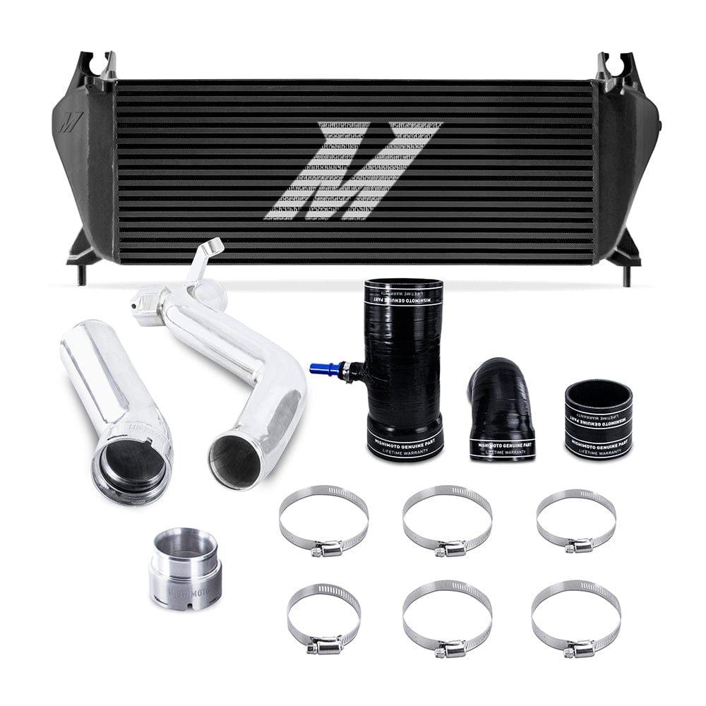 Mishimoto Intercooler Kit, fits Ford Ranger 2.3L 2019+, Black Intercooler, Polished Pipes