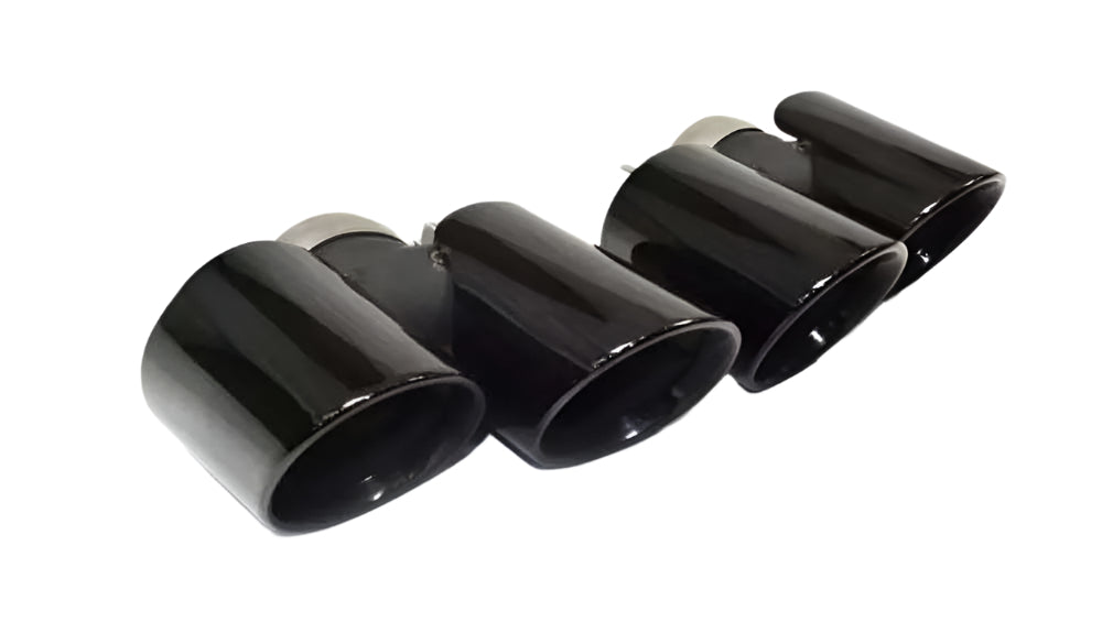 Racing Dynamics Sport Quad Style Tailpipe Tips (Black) - Porsche 991 911 3.6L/3.8L