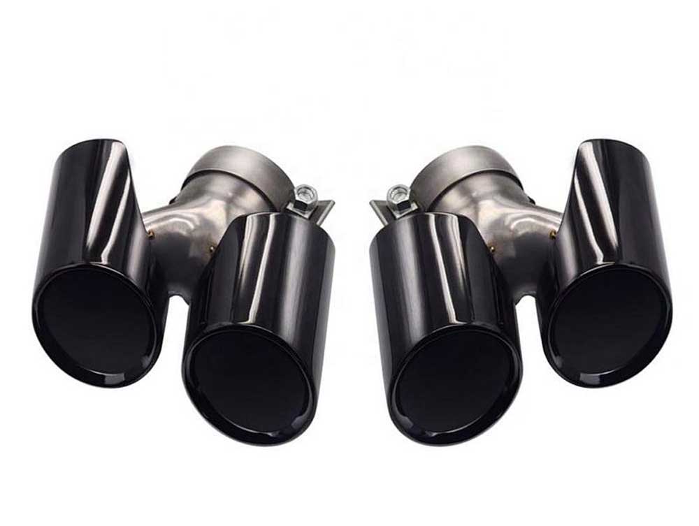 Racing Dynamics Sport Quad Style Tailpipe Tips (Black) - Porsche 991.2 911 3.6L/3.8L
