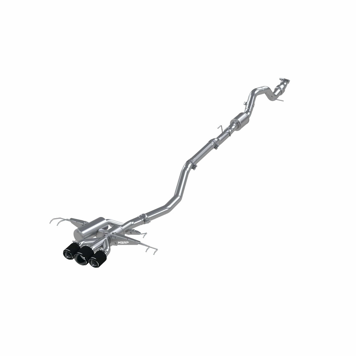 MBRP 17-22 Honda Civic Type R 2.0L T304 SS 3in Cat-Back w/Triple Center Outlet- Carbon Fiber Tips