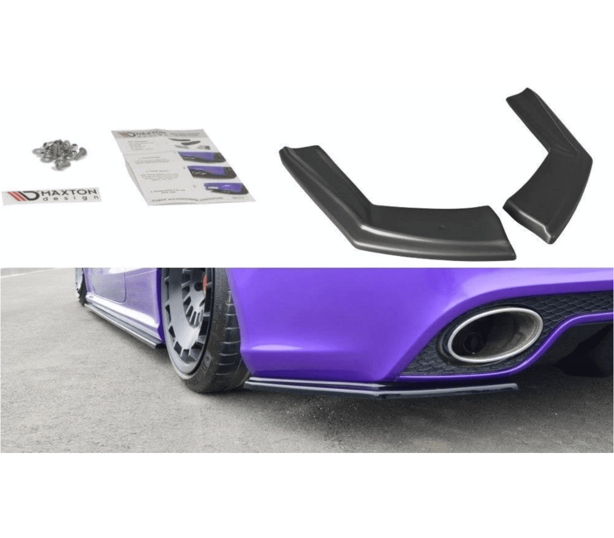 Maxton Design Rear Side Splitters Audi RS5 8T / 8T Face Lift