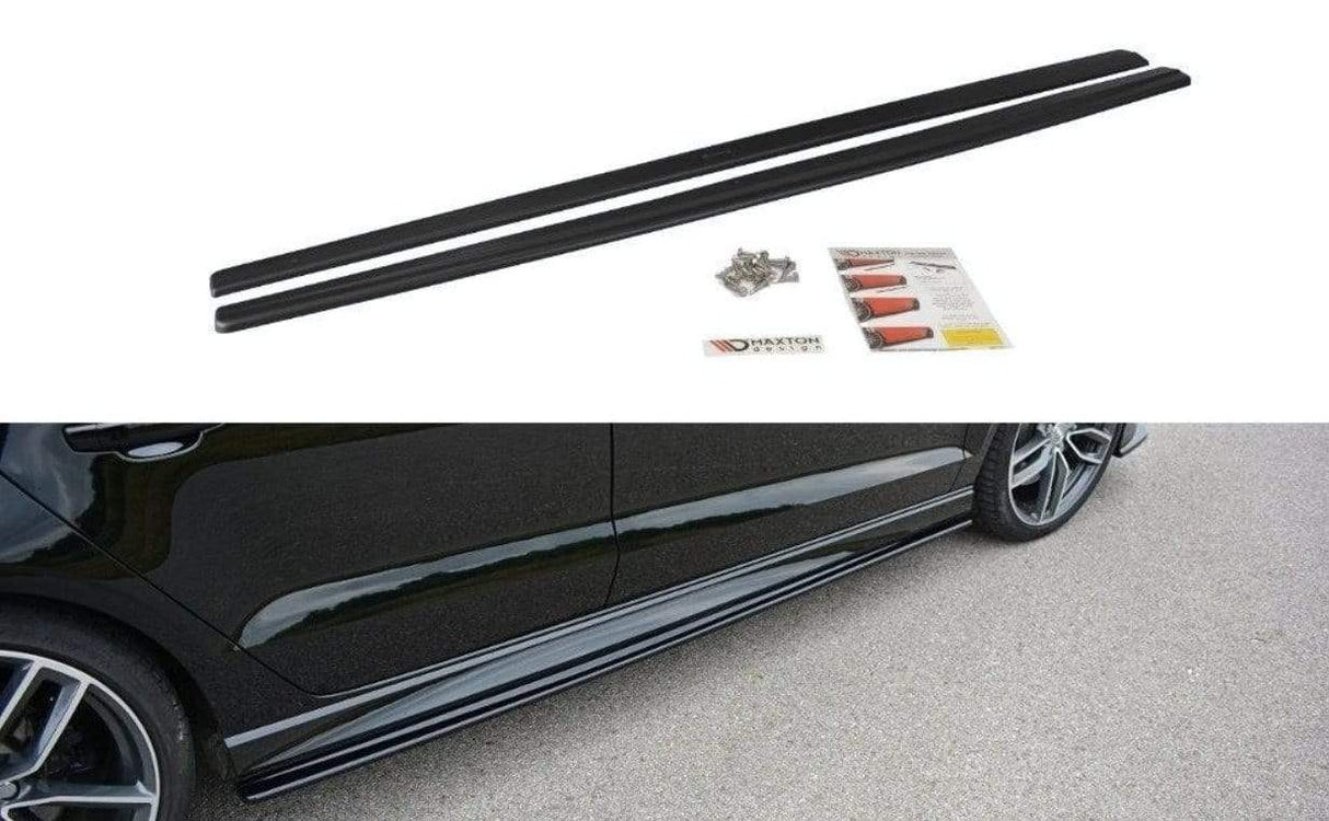 Maxton Design Side Skirts Splitters Audi 2017+ S-Line Only Face Lift S3 / A3 8V Sedan
