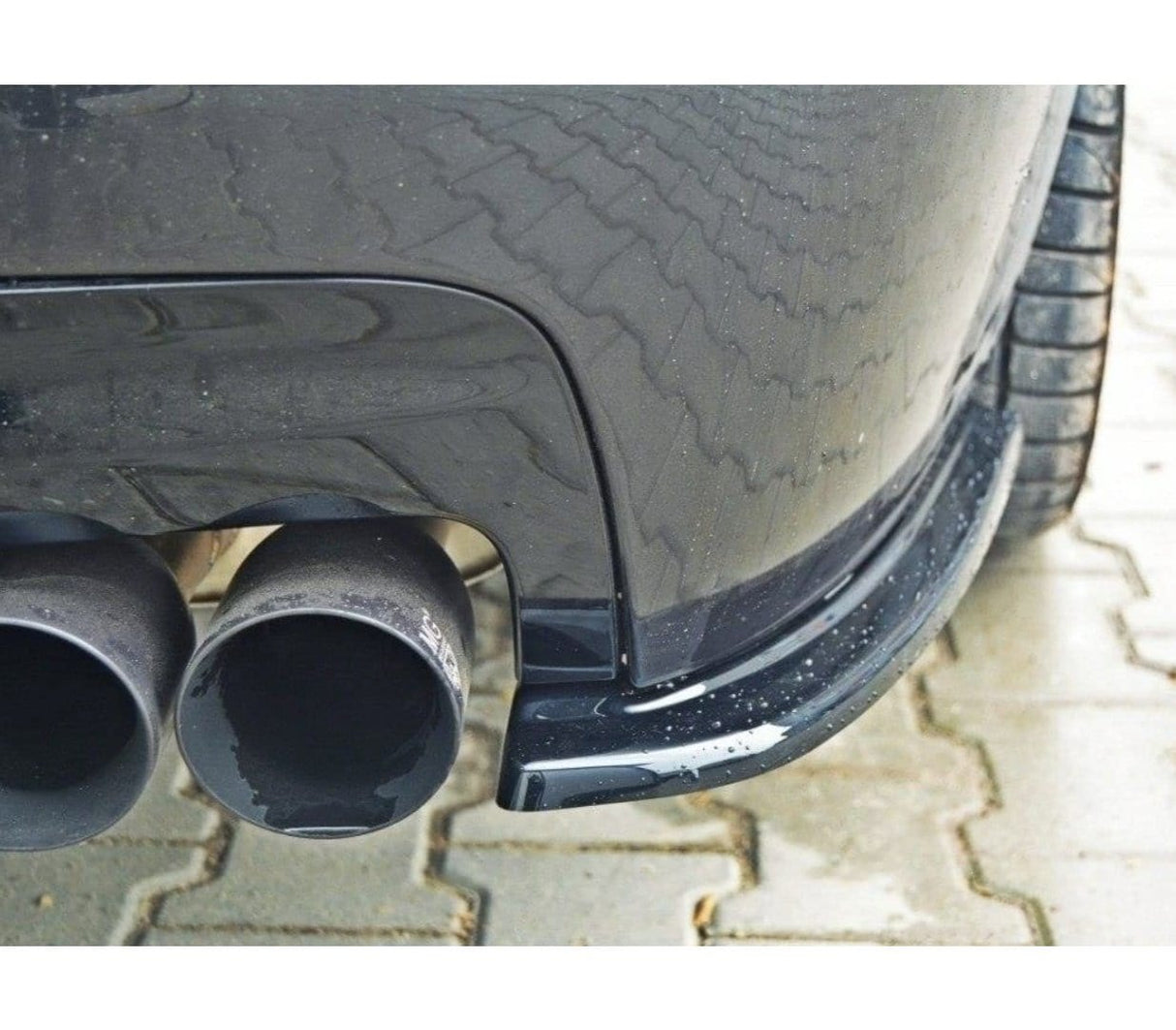 Maxton Design Rear Side Splitters BMW 5 Series F11 M-Package (Fits Two Double Exhaust Ends)