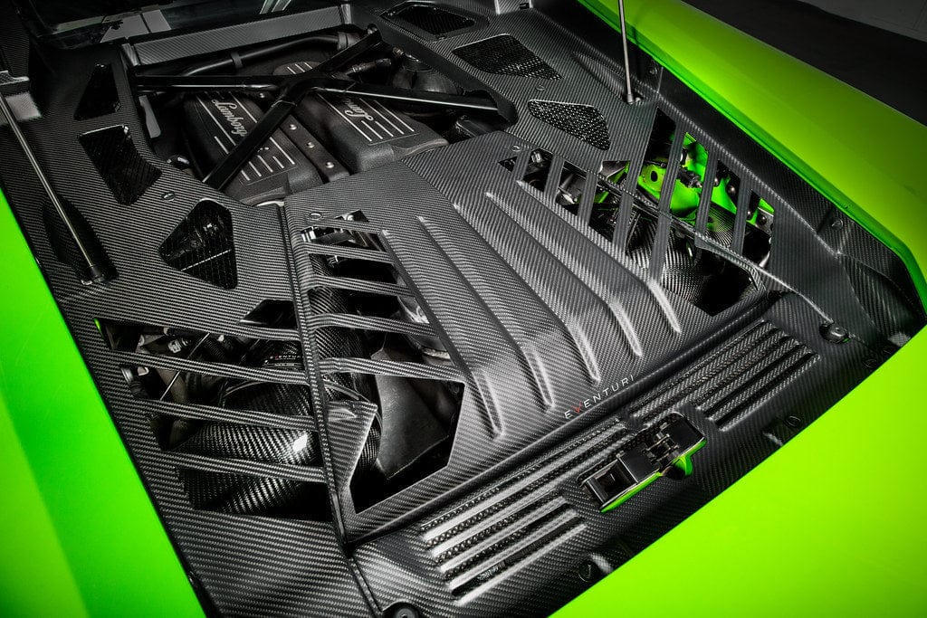 Eventuri Lamborghini Huracan Black Carbon Engine Cover Set