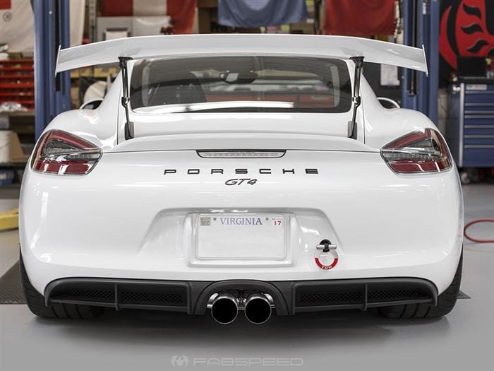 Fabspeed Porsche 981/718 Cayman GT4 Monoblock Wing Risers (2015+)