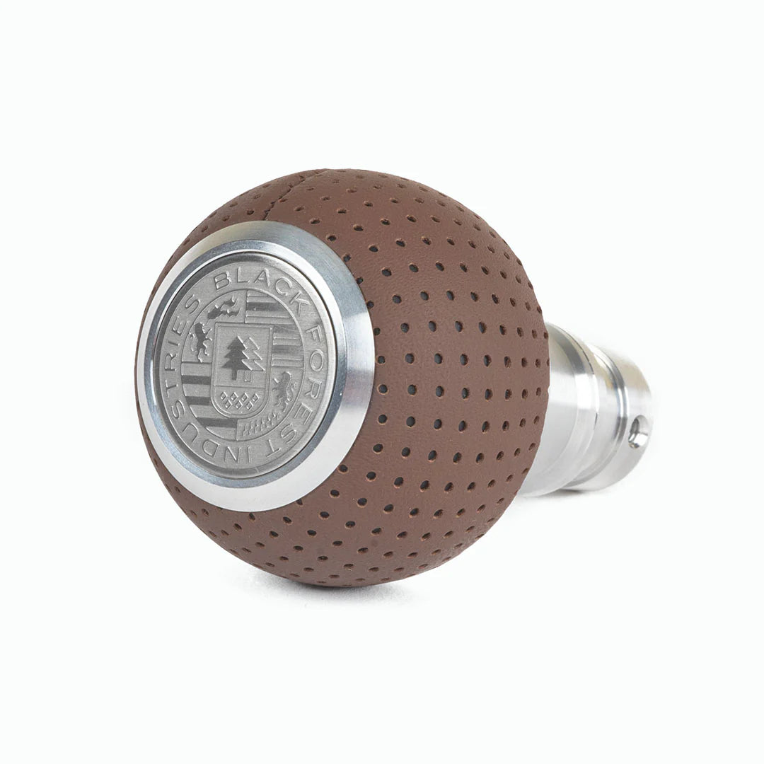 BFI Heavy Weight Shift Knob - Nougat Brown Air Leather (MANUAL VW/Audi Fitment)