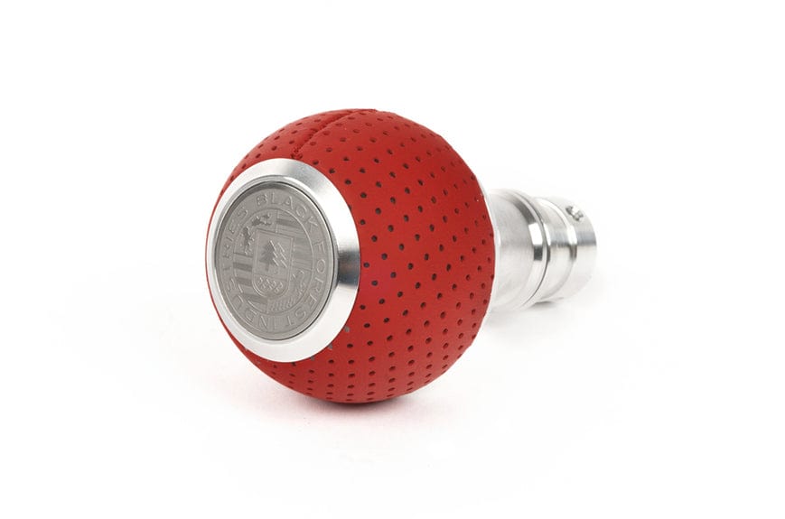BFI Heavy Weight Shift Knob GS2 Rosso Centaurus Leather / Machined Finish (Threaded)