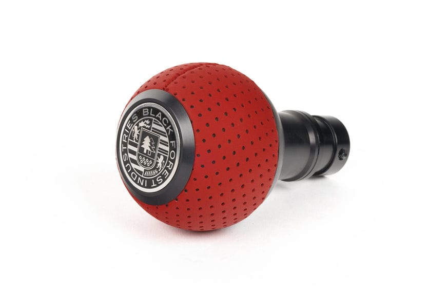 BFI Heavy Weight Shift Knob GS2 Rosso Centaurus Leather / Black Anodized (Threaded)
