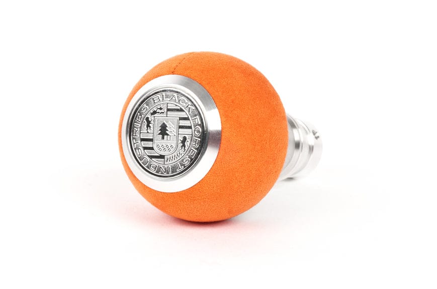 BFI Heavy Weight Shift Knob GS2 Orange Alcantara / Machined Finish (Threaded)