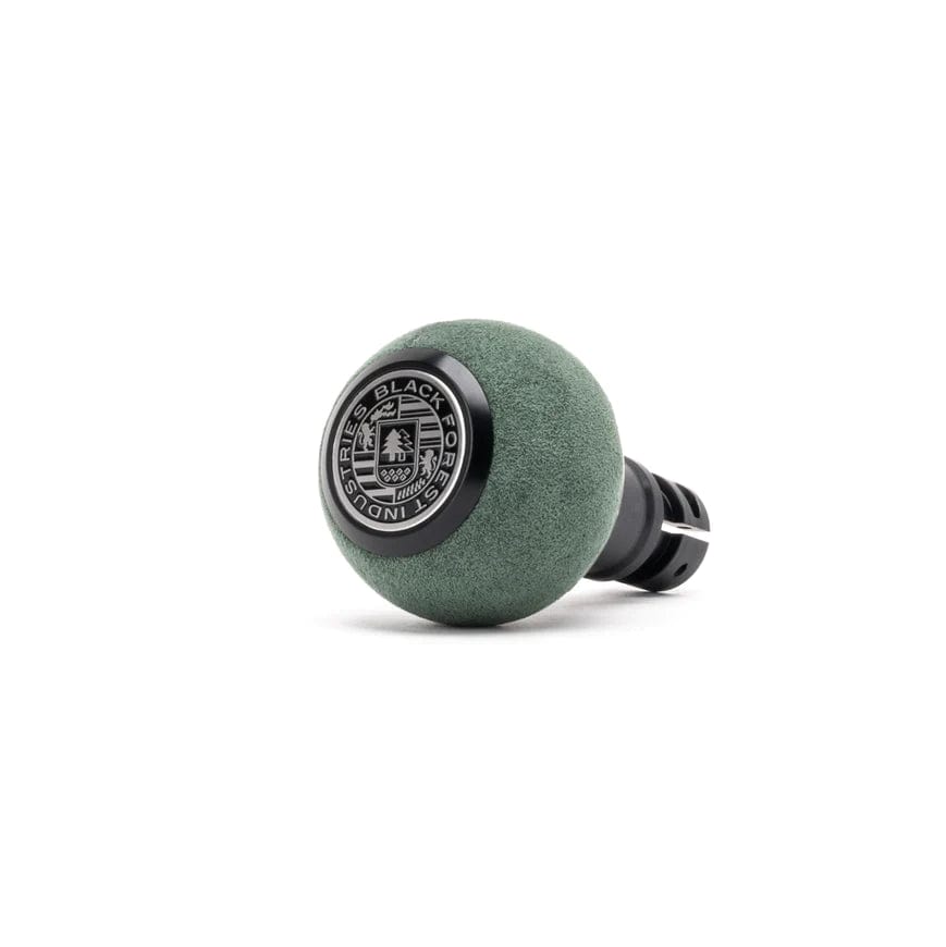 BFI GS2 Heavy Weight Shift Knob - BMW Auto - Style 2 - Emerald Green Alcantara / Black Anodized