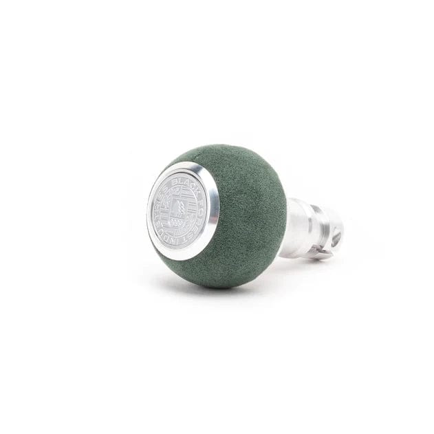BFI GS2 Heavy Weight Shift Knob - BMW Auto - Style 1 - Emerald Green Alcantara / Machined Finish