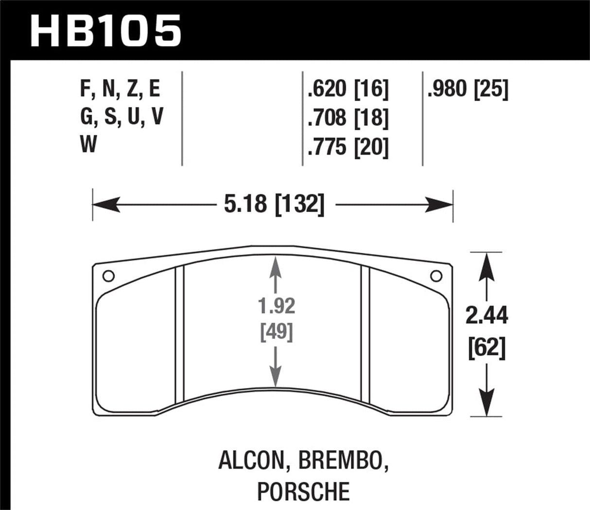 Hawk 14mm Blue 9012 Race Brake Pads