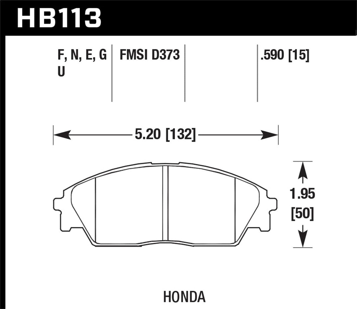 Hawk 88-91 Honda Civic 1.5L / 93-97 Honda Civic Del Sol S/Si DTC-70 Race Front Brake Pads