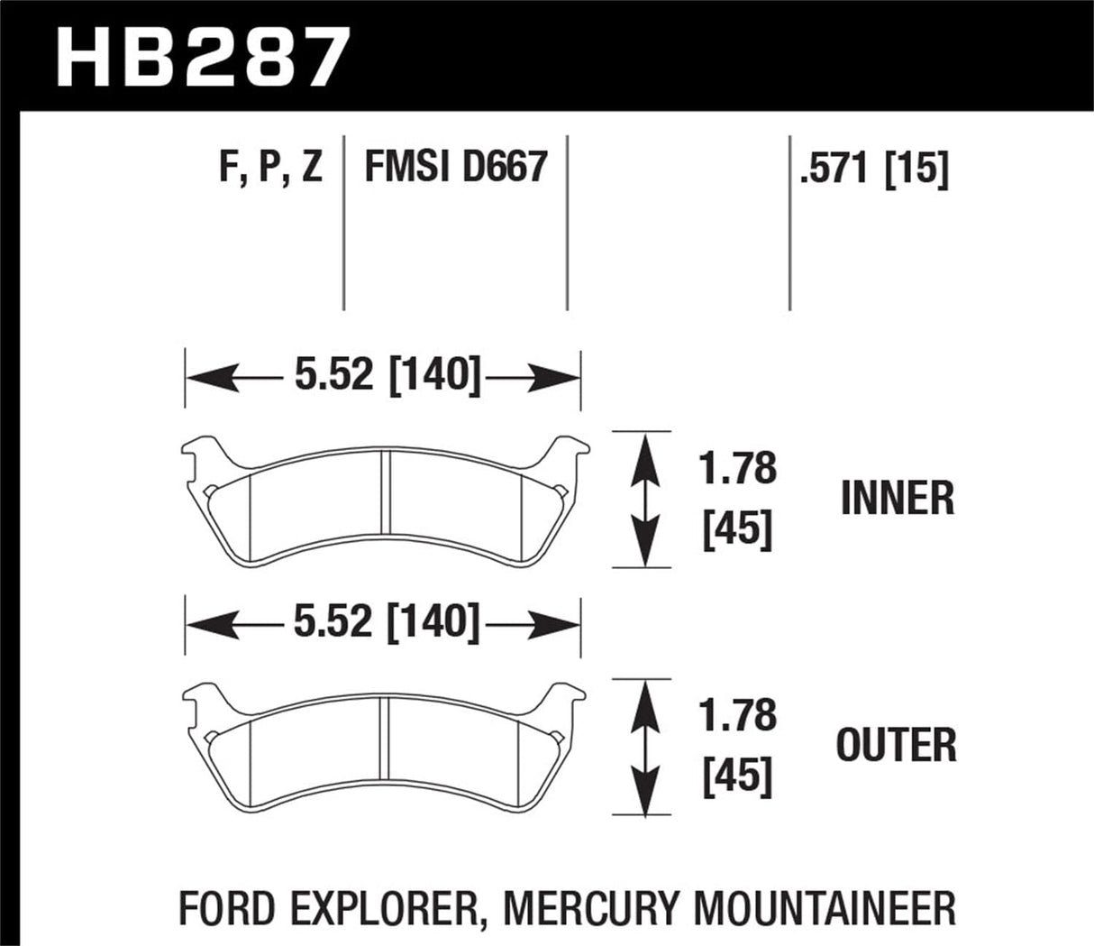 Hawk HPS Street Brake Pads (NLA)