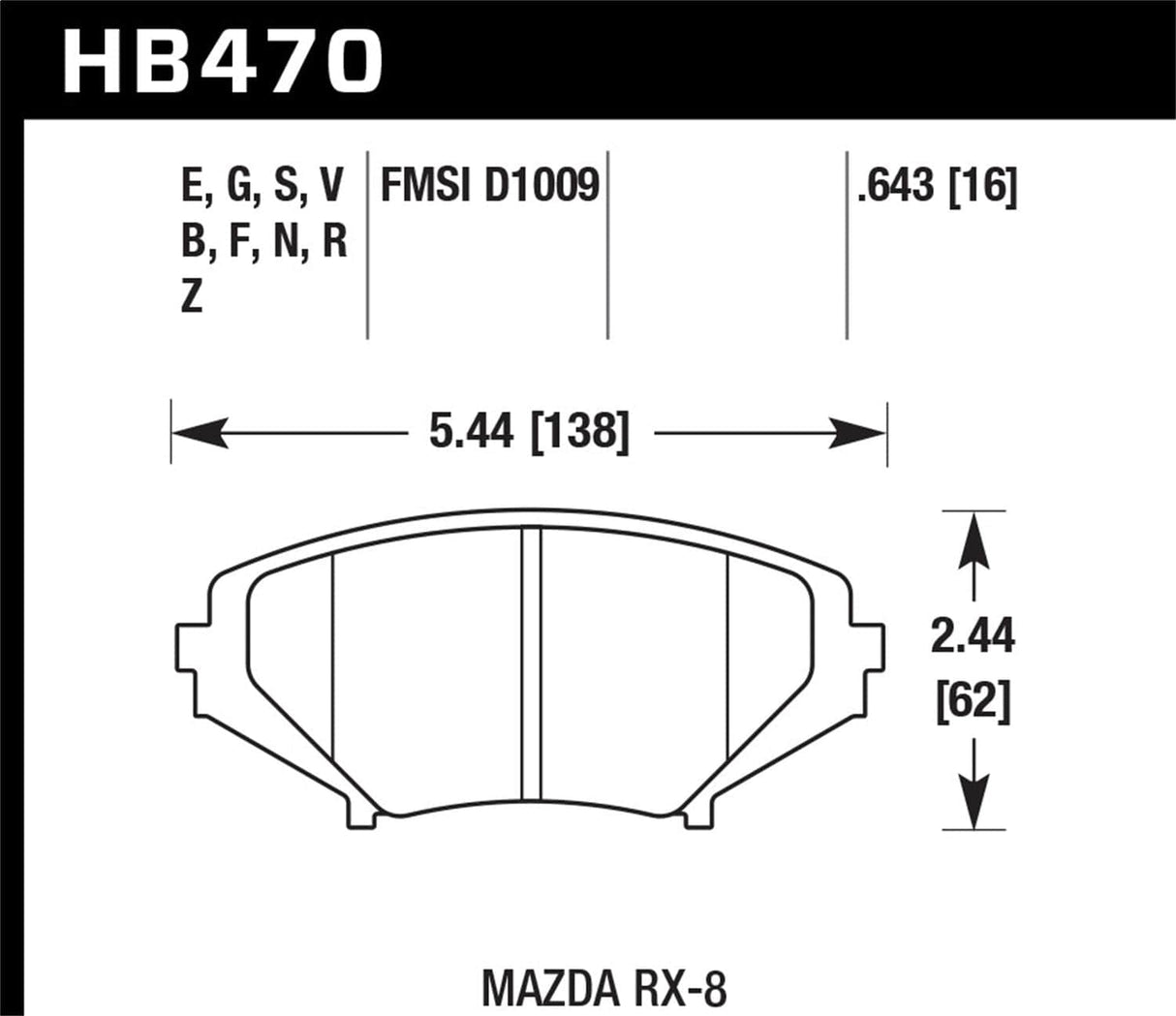 Hawk 04-11 Mazda 3S / 08-12 Volvo C30 HT-14 Race Front Brake Pads