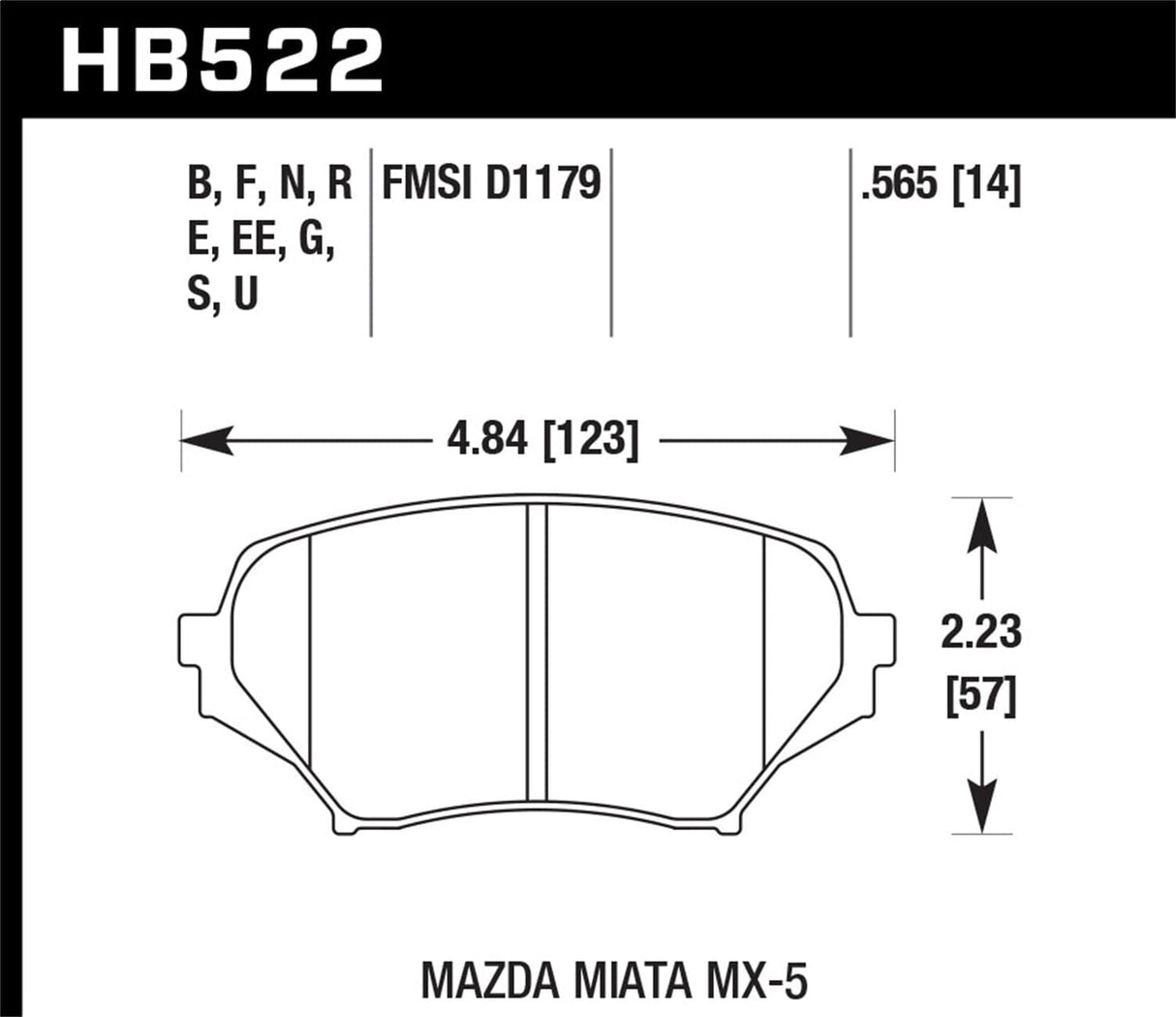 Hawk 06-10 BMW M5/M6 DC60 Front Brake Pads