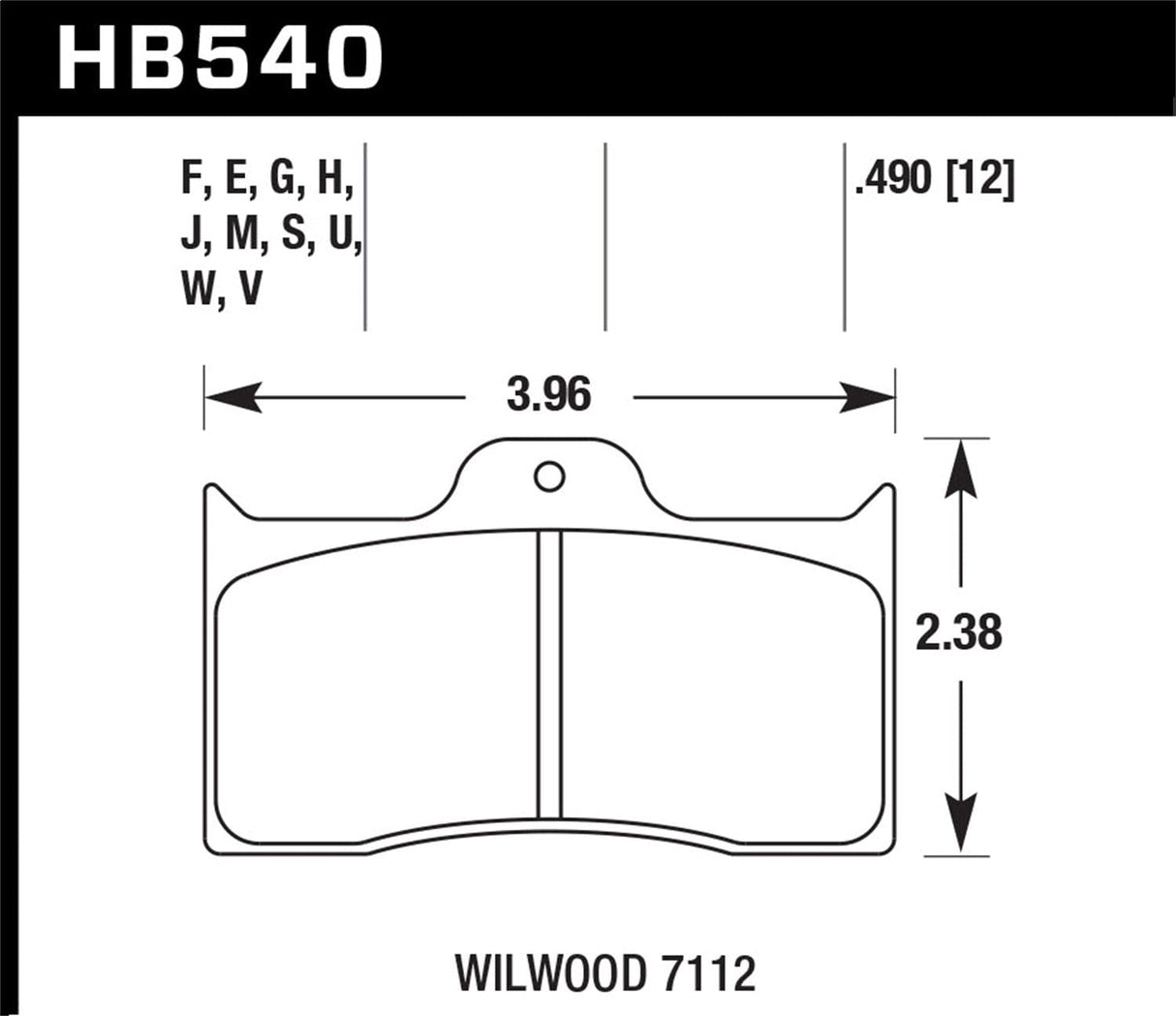 Hawk Wilwood 15mm DTC-60 Race Brake Pads