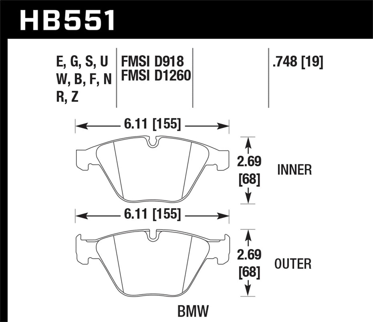 Hawk DTC-80 06-13 Chevy Corvette Z06 Front Race Brake Pads