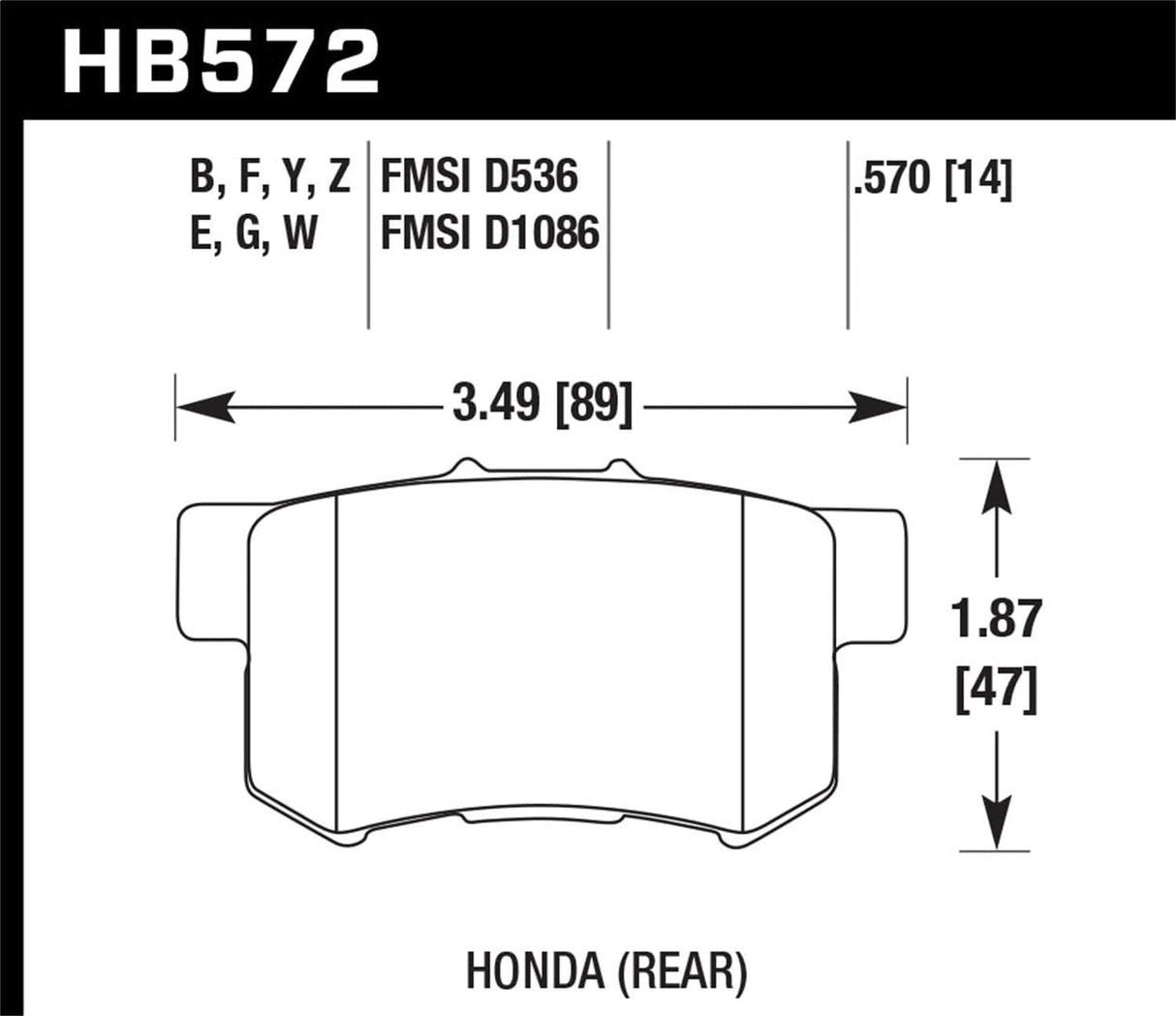 Hawk 01-03 Mazda Protege / 02-03 Mazda Protege5 Blue 9012 Race Rear Brake Pads