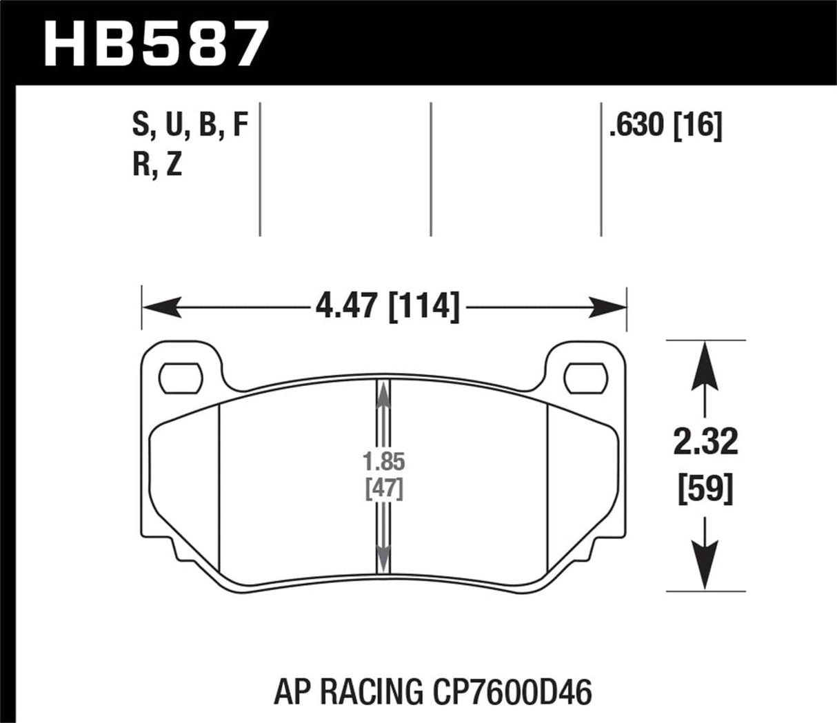 Hawk DTC-80 Alcon Mono6 (Model 4497) Race Brake Pads