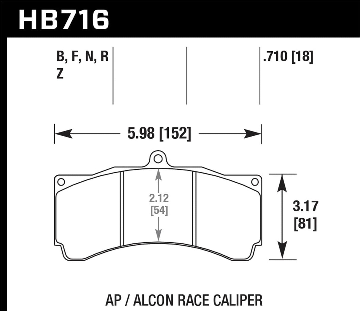Hawk AP/Alcon Race Caliper Performance Ceramic Brake Pads (NLA)