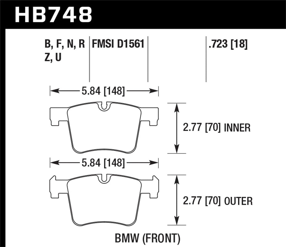 Hawk DTC-80 13 Subaru BRZ/13 Legacy 2.5i/13 Scion FR-S Front Race Brake Pads