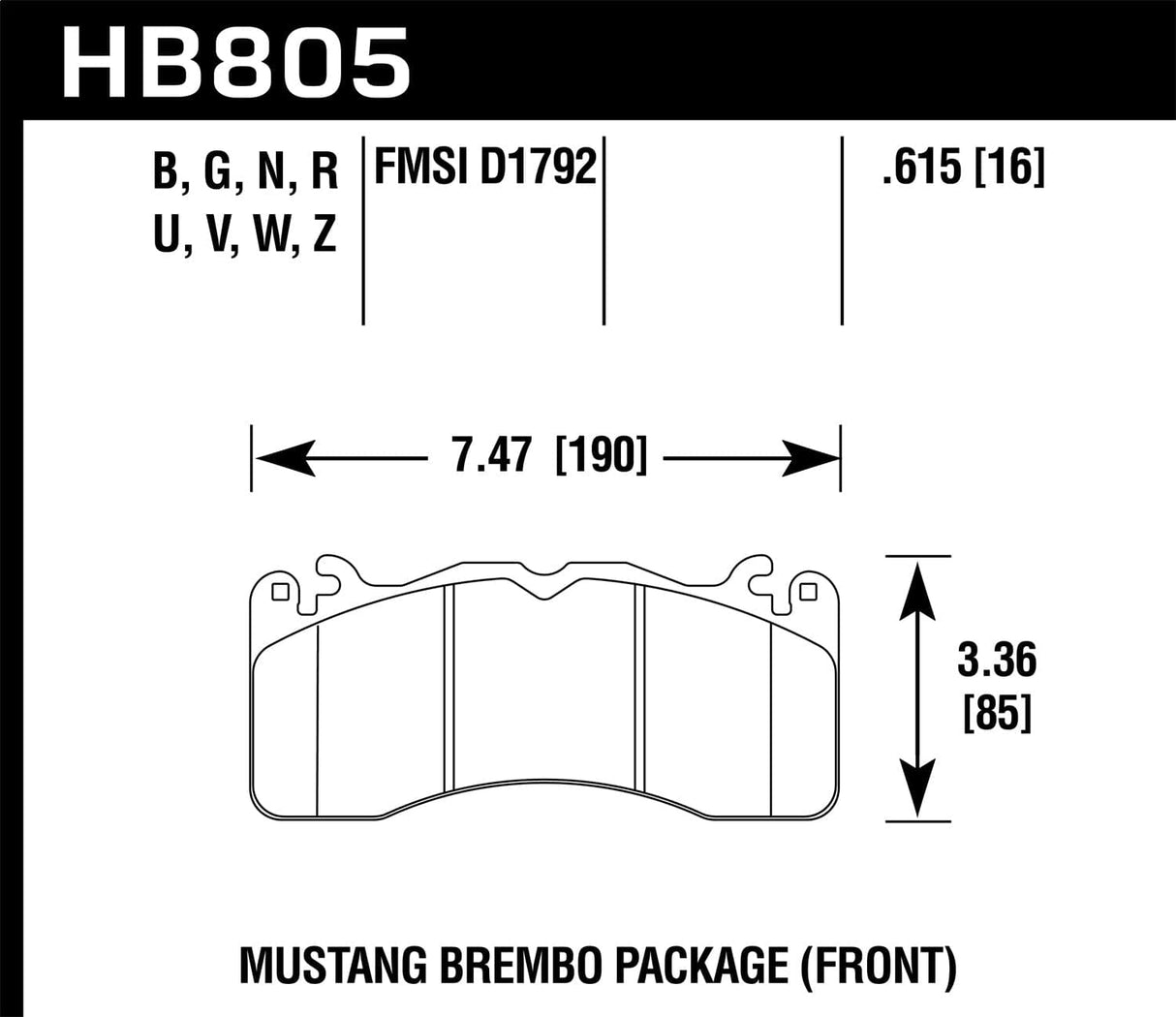 Hawk 15-17 Chevy Corvette Z51 DTC-60 Race Front Brake Pads