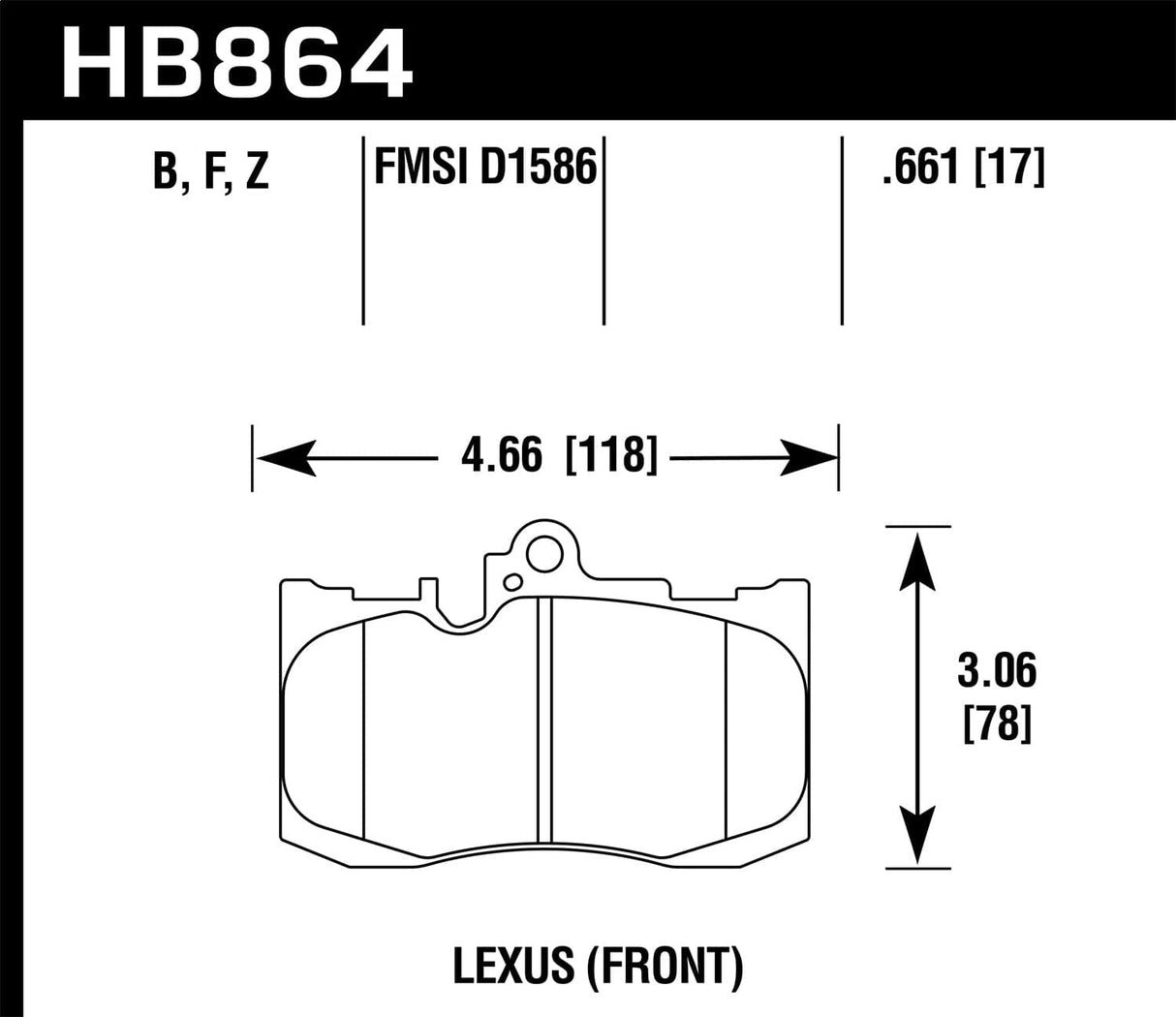 Hawk 13-17 Lexus GS350/GS350 F Sport / 12-17 Lexus IS350 HPS 5.0 Front Brake Pads (NLA)
